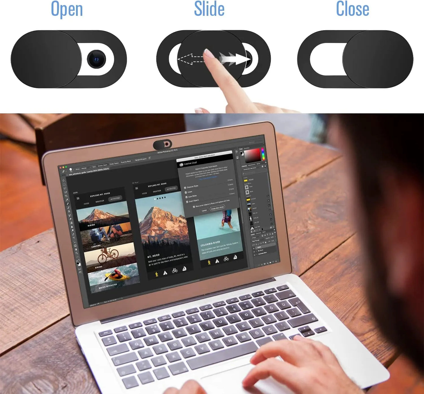 Starry Sky Sliding Webcam Cover(s) for Computer/Laptop, Tablet, iPad